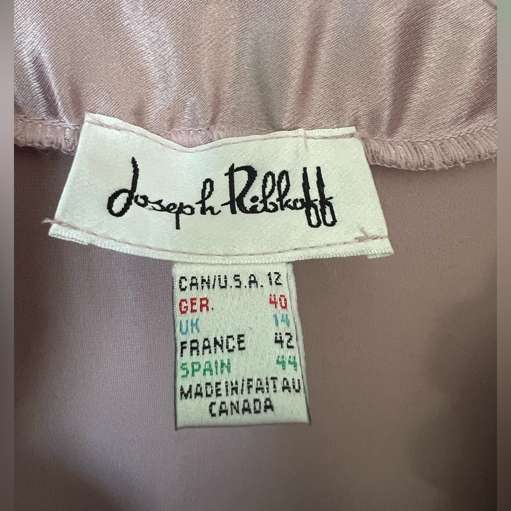 Joseph Ribkoff Satin Ruffle Wrap Blouse - Picture 3 of 7